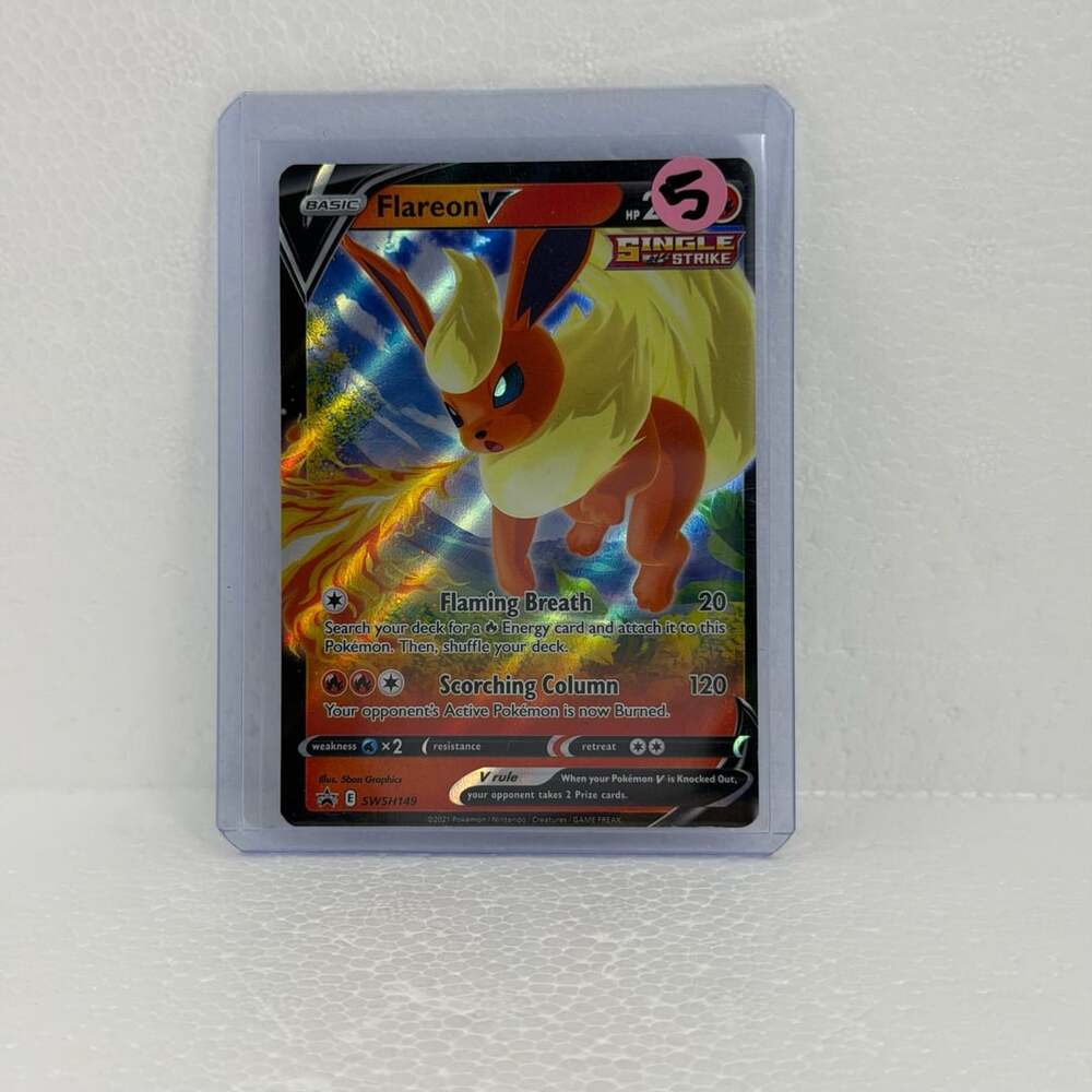 Pokémon TCG Flareon V SWSH149 Black Star Promo Full Art Holo